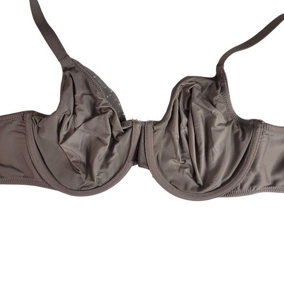 Wacoal Back Appeal Dot Jacquard Bra Gray 34DD Underwire Seamless Cup #855303 - Picture 6 of 10